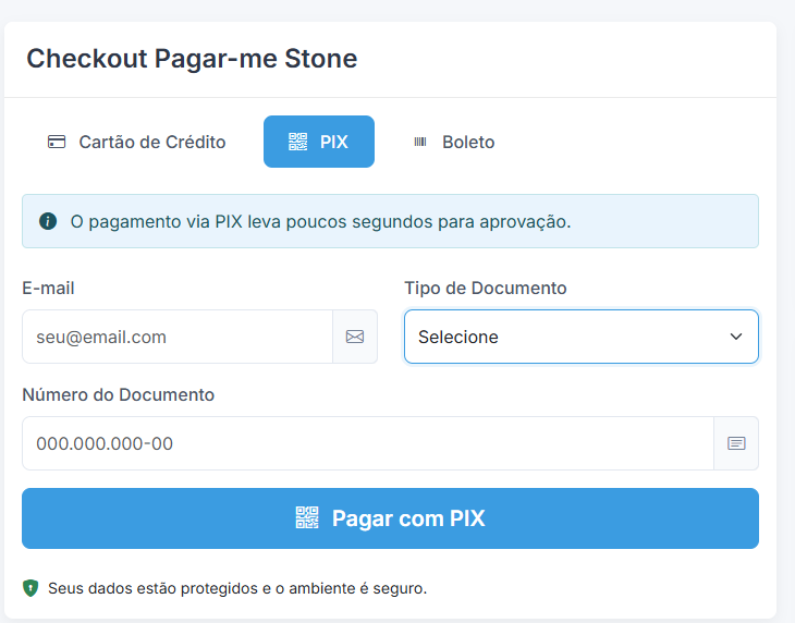 Checkout Transparente Pagar-me (Stone)