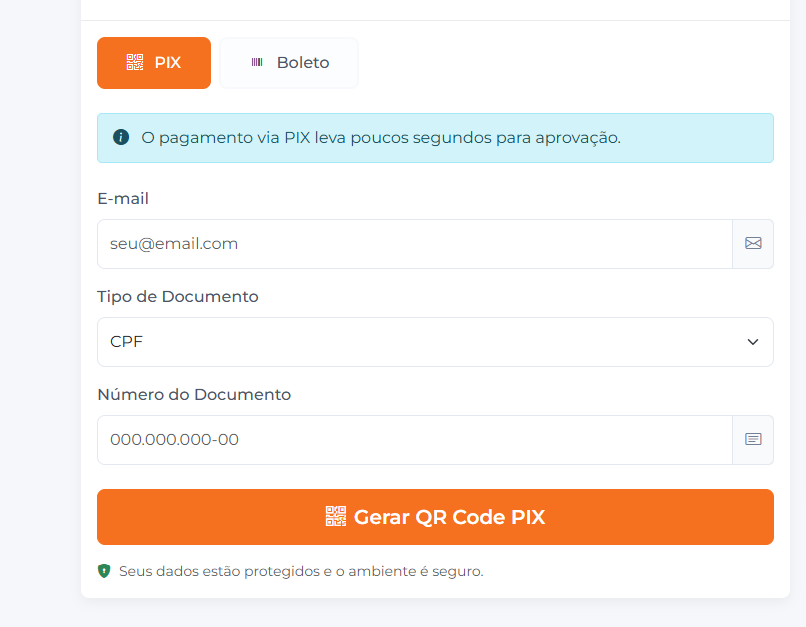 Checkout Transparente Banco Inter